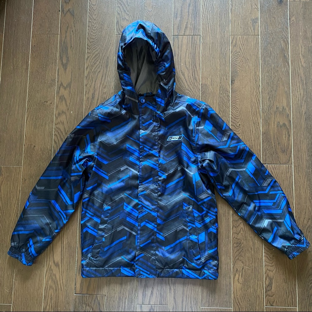 XMTN Spring Fall Jacket Hooded Fleece Lined Youth Medium Size 7-8 Blue